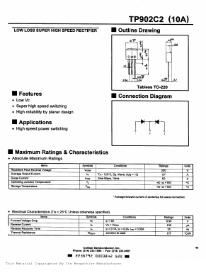 TP902C2 Datasheet PDF Collmer Semiconductor