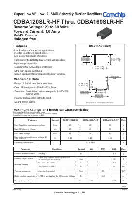 CDBA120SLR-HF Datasheet PDF ComChip