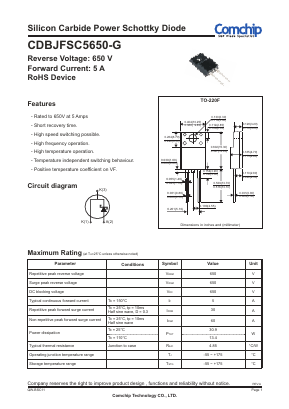 CDBJFSC5650-G Datasheet PDF ComChip