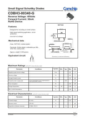 CDBH3-00340-G Datasheet PDF ComChip