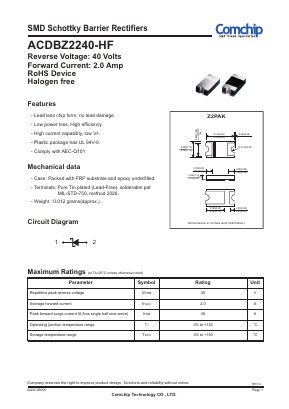 ACDBZ2240-HF Datasheet PDF ComChip