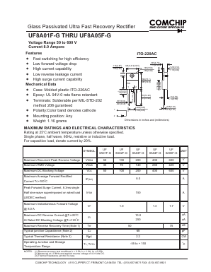 UF8A03F-G Datasheet PDF ComChip