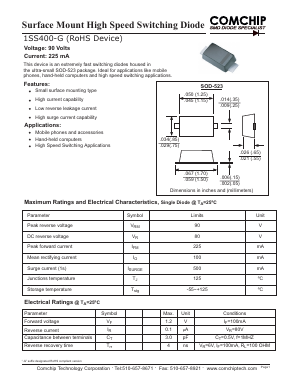 1SS400-GT Datasheet PDF ComChip