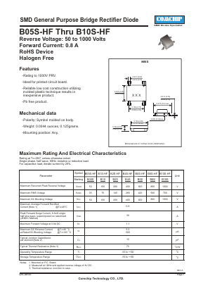 B05S-HF Datasheet PDF ComChip