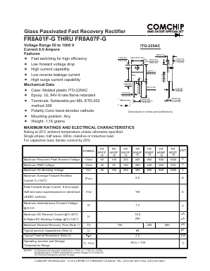 FR8A06F-G Datasheet PDF ComChip
