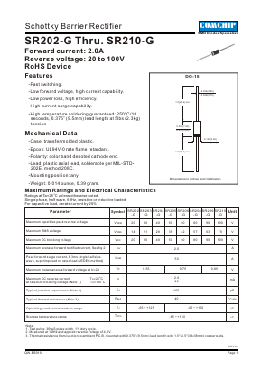 SR208-G Datasheet PDF ComChip