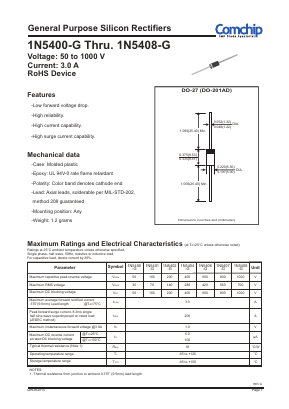 1N5401-G Datasheet PDF ComChip
