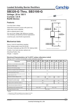 SB3100B-G Datasheet PDF ComChip