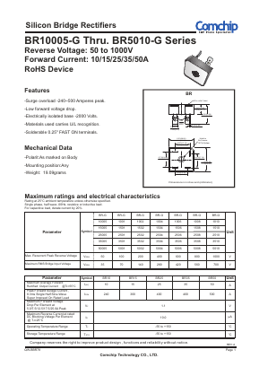 BR5001-G Datasheet PDF ComChip