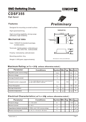 CDSF355 Datasheet PDF ComChip