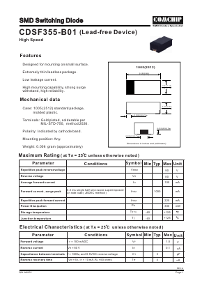 CDSF355-B01 Datasheet PDF ComChip