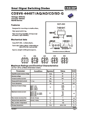 CDSV6-4448AD-G Datasheet PDF ComChip