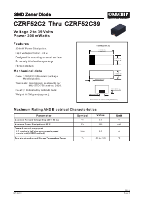 CZRF52C9V1 Datasheet PDF ComChip