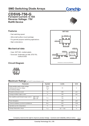 CDSV6-756-G Datasheet PDF ComChip