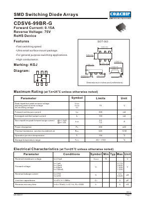 CDSV6-99BR-G Datasheet PDF ComChip