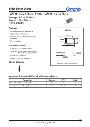 CZRH5247B-G Datasheet PDF ComChip
