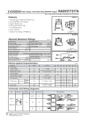 KAQV217 Datasheet PDF COSMO Electronics