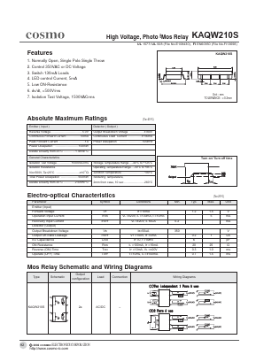 KAQW210S Datasheet PDF COSMO Electronics