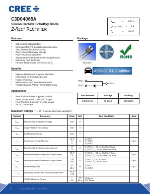C3D04065A Datasheet PDF Cree, Inc