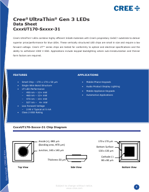 C450UT170-0111-31 Datasheet PDF Cree, Inc