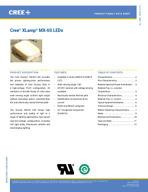 MX6SWT-A1-0000-000CA5 Datasheet PDF Cree, Inc