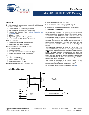 FM28V102A Datasheet PDF Cypress Semiconductor