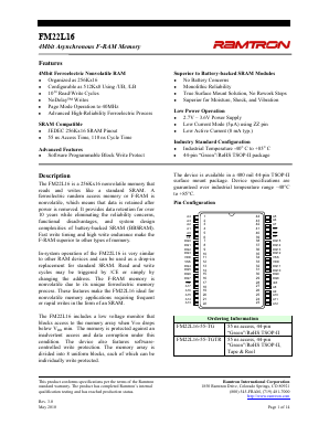 FM22L16 Datasheet PDF Cypress Semiconductor