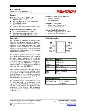 FM25040B-G Datasheet PDF Cypress Semiconductor