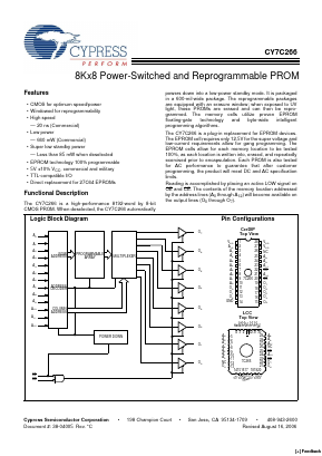 CY7C266-20 Datasheet PDF Cypress Semiconductor