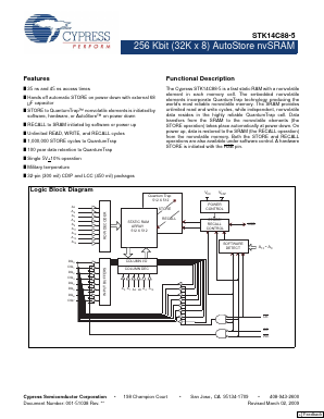 STK14C88-5 Datasheet PDF Cypress Semiconductor
