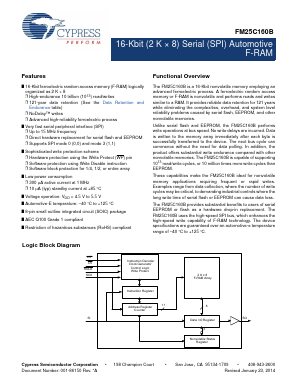 FM25C160B Datasheet PDF Cypress Semiconductor