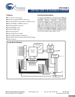 STK14C88-3 Datasheet PDF Cypress Semiconductor