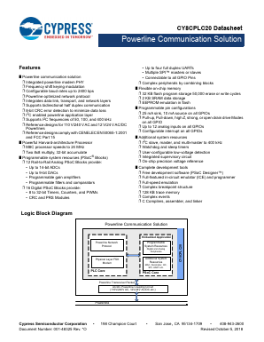 CY8CPLC20-48LTXI Datasheet PDF Cypress Semiconductor