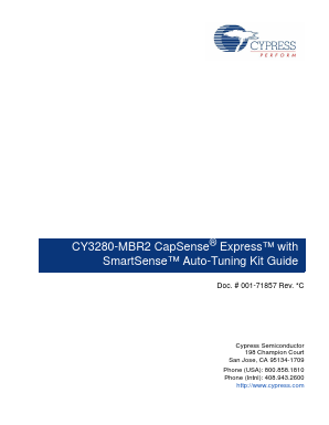 CY3280-MBR2 Datasheet PDF Cypress Semiconductor