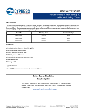 MB3793-28DPNF Datasheet PDF Cypress Semiconductor