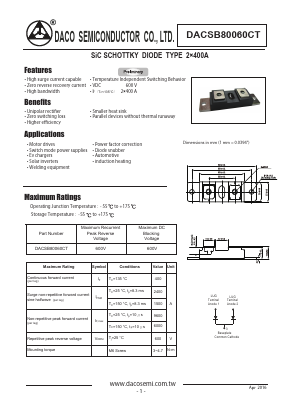 DACSB80060CT Datasheet PDF DACO SEMICONDUCTOR CO.,LTD.