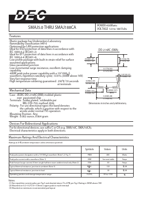 SMAJ11A Datasheet PDF Daesan Electronics Corp.