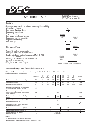 UF601 Datasheet PDF Daesan Electronics Corp.