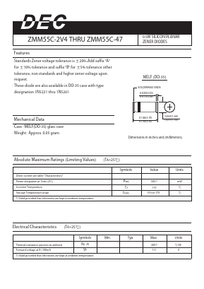 ZMM55C-33 Datasheet PDF Daesan Electronics Corp.