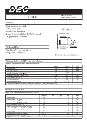 LL4148 Datasheet PDF Daesan Electronics Corp.