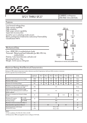 SF27 Datasheet PDF Daesan Electronics Corp.