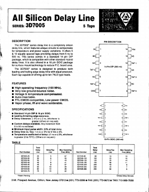3D7005-225 Datasheet PDF Data Delay Devices