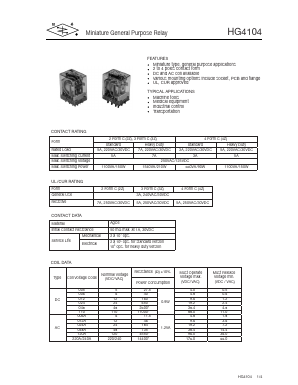 HG4104/024A-2Z6AS Datasheet PDF DB Lectro Inc