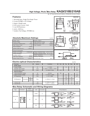 KAQV210B Datasheet PDF DB Lectro Inc