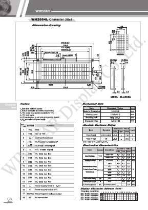 WH2002J Datasheet PDF DB Lectro Inc