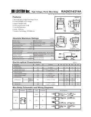 KAQV214 Datasheet PDF DB Lectro Inc