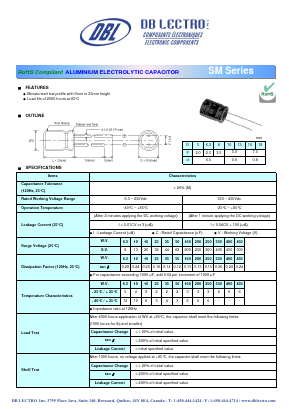 SM1E100KT Datasheet PDF DB Lectro Inc