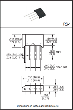 RS101 Datasheet PDF DC COMPONENTS