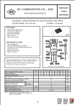 HER3005 Datasheet PDF DC COMPONENTS