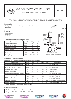 BC328 Datasheet PDF DC COMPONENTS